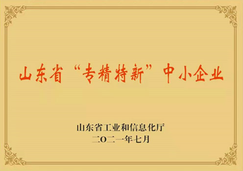 山東省“專精特新”中小企業(yè)
